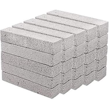 Imagem de Hatoku 25 peças de pedras para limpeza cinza de esponja de limpeza para limpeza de vara de limpeza para remoção de vaso sanitário, banheiro, cozinha, piscina, limpeza doméstica (5,9 x 1,4 x 0,9 poleg
