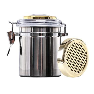 Imagem de CSGTSWGS Umidor de charuto, umidificador de caixa de charuto com umidificador e higrômetro digital de aço inoxidável para viagem, jarra/caixa/caixa para charuto, tabaco, café, feijão, chá, doces