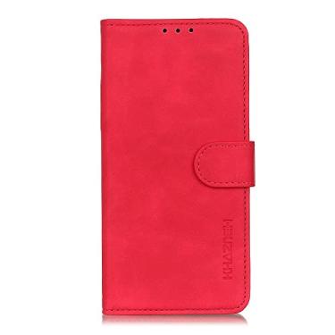 Imagem de LVSHANG Capas flip para smartphone Nokia 5.4 carteira flip capa de telefone compartimento para cartão capa de telefone couro PU corpo inteiro à prova de choque fecho magnético capa protetora para Nokia 5.4 Flip Cases (cor: vermelho)