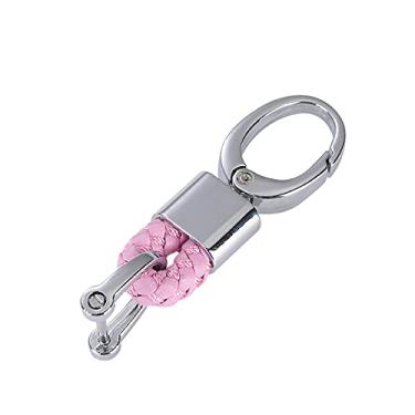 Imagem de YJADHU Chaveiro com 4 botões para capa de chave de carro, apto para Renault Duster Captur Clio Logan Megane 1 2 3 Koleos Scenic, chaveiro rosa