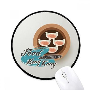 Imagem de DIYthinker Hong Kong Har Gow Dumplings Mouse Pad Desktop Office Tapete Redondo para Computador