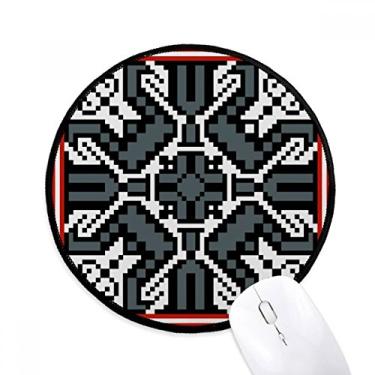 Imagem de Mouse pad rústico estilo textura cinza padrão country tapete redondo para computador