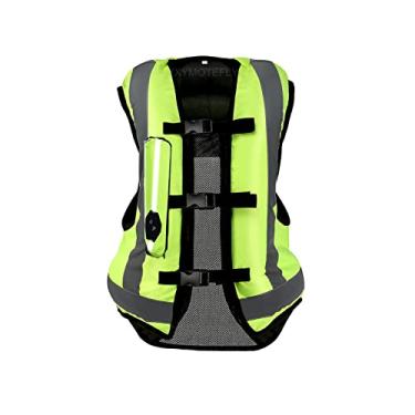 Imagem de Jaquetas De Motoqueiro Adulto - Unissex Colete Airbag Moto Colete De Aramida Ajustável Equipamento Reflexivo Para Corrida De Buggy (Color : Green, Size : XL)