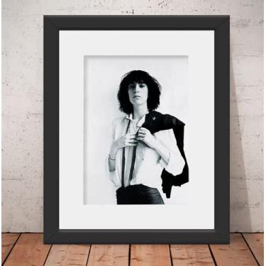 Imagem de Quadro Patti Smith Poster Punk 56x46cm Vidro Paspatur U2556