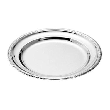 Imagem de Prato Croisé Mônaco Médio em Prata - Wolff - 33x2 cm