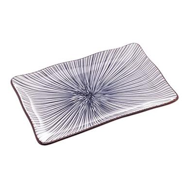 Imagem de WOLFF - Conjunto 2 Pratos Retangulares de Porcelana para Sushi Koji 19,5cm x 11,5cm