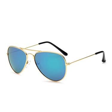 Imagem de Óculos de sol feminino designer de metal reflexivo Óculos de sol masculino espelho oculos de sol, 8, tamanho único