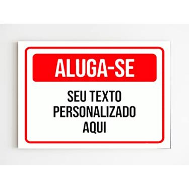 Imagem de Genérico - Kit 3 Placas de Sinalização Aluga-se Personalizadas MDF 20x29 cm
