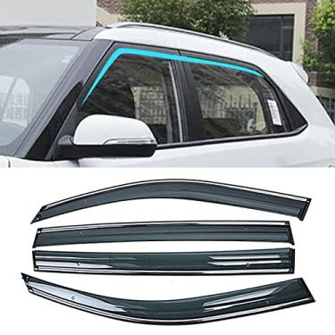 Imagem de Lyqfff Para Hyundai Creta Cantus IX25 2014-2019, viseiras de para-sol para janela de carro protetor de abrigo adesivo de moldura