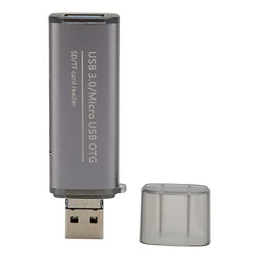 Imagem de Leitor de Cartão de Memória, 3 Em 1 USB Tipo A 3.0 Macho Fêmea Micro USB Leitor de Cartão de Armazenamento, Taxa de Transferência de 5 Gbps, para Cartão de Armazenamento TF SD,