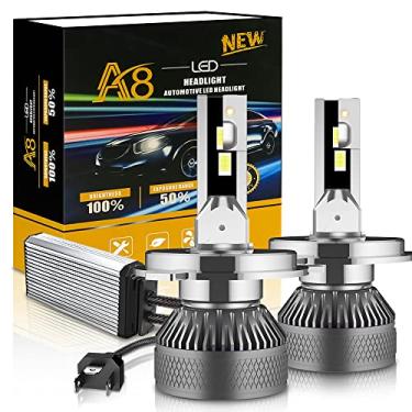 Imagem de IOANU Bombilla LED para Faros de Automóvil 135W 20000LM 6000K con 3570 Chips LED, EMC, Clasificación IP68, Tamaño 1:1 Halógeno, Aluminio Resistente al Agua y al Polvo - Ahorro de Energía y Fácil Instalación (H4/9003/HB2)