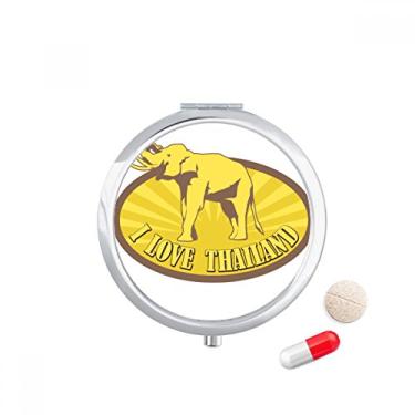 Imagem de Porta-comprimidos de elefante Thailand I Love Thailand com bolso para remédios