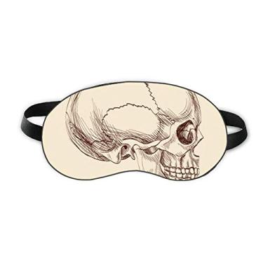 Imagem de Protetor de olhos para dormir com perfil de crânio humano, capa macia para venda noturna