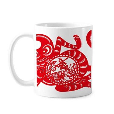 Imagem de Papercut China Zodíaco Chinês Arte Caneca Cerâmica Café Porcelana Caneca de Cerâmica