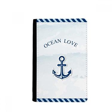 Imagem de Anchor Ocean Love Sea Sailing Blue Passaporte Notecase Burse Carteira Porta-cartões