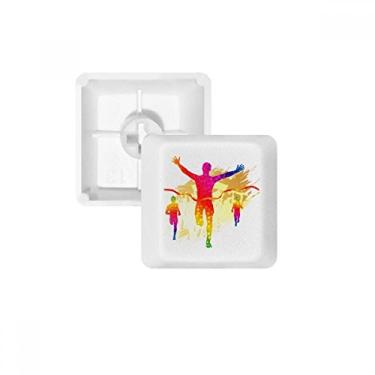 Imagem de Kit de atualização para jogos de teclado mecânico PBT com padrão de torcida do jogador de futebol