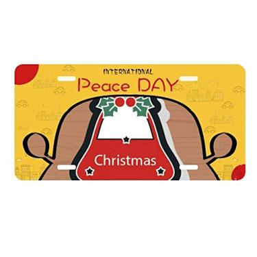 Imagem de DIYthinker Sinos de Natal ícone de desenho animado placa etiqueta decoração de carro dia da paz