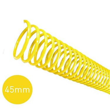 Imagem de Espiral para Encadernação Amarelo 45 mm para 400 folhas 16un