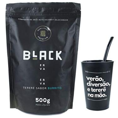 Imagem de KIT DE TERERÉ ERVA MATE PARA TERERÉ + BOMBA EPOX PRETA19CM + COPO 350ML (Burrito)