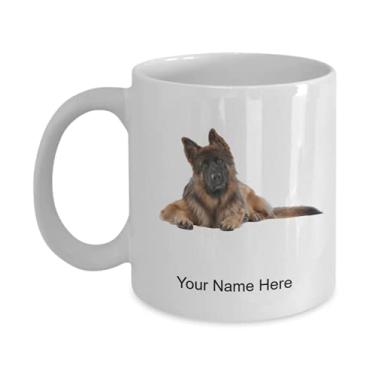 Imagem de Caneca de pastor alemão personalizada – Caneca de café de pastor alemão – ideia de amantes de pastor alemão – Caneca de café de 325 ml