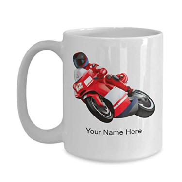 Imagem de Caneca de motocicleta personalizada - Caneca de café para amantes de motocicleta - Caneca de motocicleta personalizada - Caneca de café de 425 g