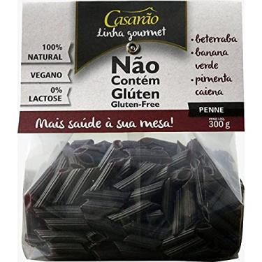 Imagem de Macarrão de Arroz com Beterraba e Banana Penne Sem Glúten Casarão 300g