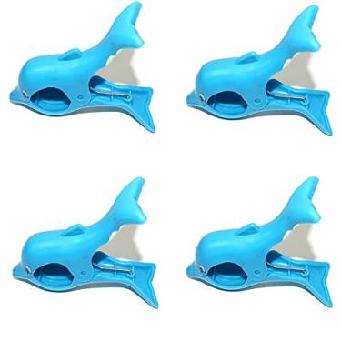 Imagem de 4 clipes de toalhas de praia de plástico, clipe de retenção de racks de secagem de tamanho grande, evitando que sua toalha sopre, para cadeiras de praia, pátio, piscina de férias (B)