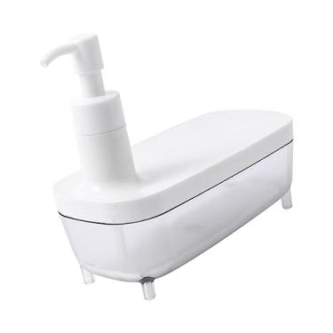 Imagem de ＫＬＫＣＭＳ Dispensador de sabonete Dispensador de sabonete, 2 em 1 Design em forma de barco, Sabonete multifuncional de bomba líquida Distribuidor de