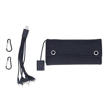 Imagem de Painel Solar Dobrável Power Bank Caminhada Ao Ar Livre Energia Solar 9 w Carregador Portátil Saco Dobrável Com Carregador de Silício Monocristalino Poder para Carregador de