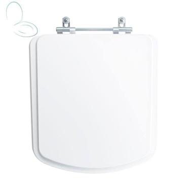 Imagem de Assento Sanitário Tampa de Vaso Branco Resina Poliester Lirio para bacia Fiori
