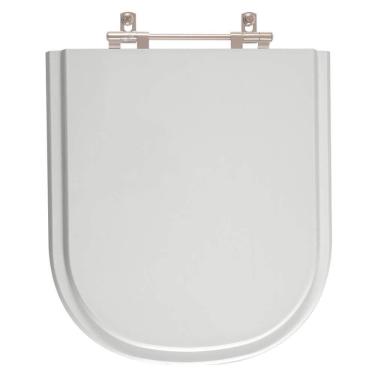 Imagem de Assento Sanitario Poliester Life Cinza Prata para vaso Celite