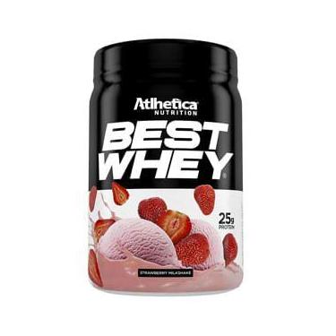 Imagem de Whey Protein Best Whey Strawberry Milkshake Atlhetica Nutrition 450 G