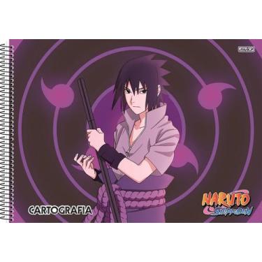 Imagem de Caderno De Desenho Cartográfia Espiral Anime Naruto 1 Matéria 60 Folha