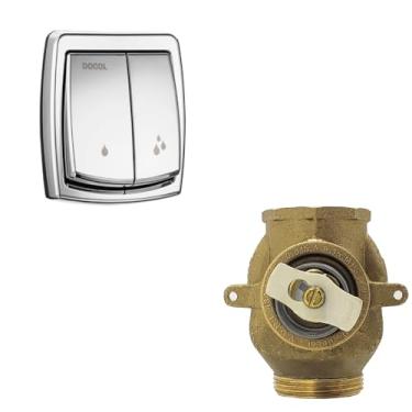 Imagem de Kit Acabamento Salvágua Cromado + Válvula de Descarga de 1.1/2 DN 40 de Baixa Pressão Docol Com 1 De Cada