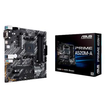 Imagem de Placa Mae Asus Prime Ryzen AM4 AMD A520 DDR4 A520M-A