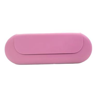 Imagem de Justkeji Bolsa organizadora de silicone para pincéis de maquiagem à prova d'água para pincéis de maquiagem, paleta de sombras, batom e outros cosméticos, Roxo, uva, Bolsa de cosméticos de viagem
