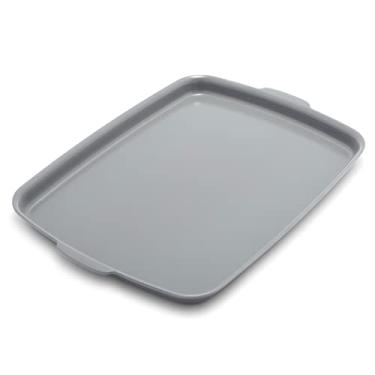 Imagem de GreenPan Premiere Ovenware Forma de meia folha de cerâmica antiaderente 45,72 cm x 33,02 cm, alumínio fundido, livre de BPA, cinza