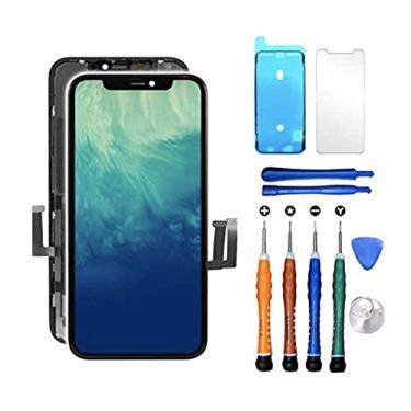 Imagem de Allfixparts Para substituição de tela premium para iPhone XR (6,1 polegadas) Touch LCD kit de reparo completo - Substituição de vidro digitalizador com placa traseira, adesivo impermeável, vidro