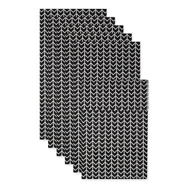 Imagem de DII Fridge Liner Collection não adesivo, cortado para ajustar, 30 x 60 cm, espinha de peixe preta, 6 peças