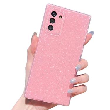 Imagem de MINSCOSE Capa compatível com Samsung Galaxy Note 10, linda capa brilhante com glitter fino à prova de choque TPU brilhante para mulheres e meninas para Galaxy Note 10 6,4 POLEGADAS-Rosa