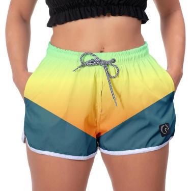 Imagem de Short Praia Feminino W2 Triângulo Degrade Caminhada Corrida Academia Dia a Dia-Feminino