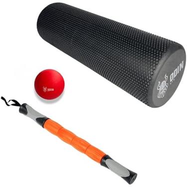 Imagem de Rolo de Libera??o Miofascial + Bast?o de Massagem e Bola Lacrosse Odin Fit