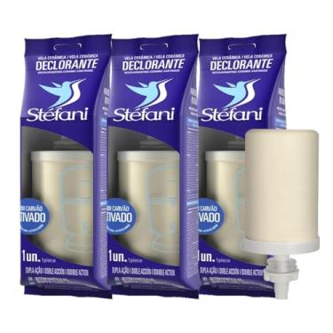 Imagem de Kit 3 Velas Carvão Ativado Stefani Para Filtro De Barro Produto Nacional