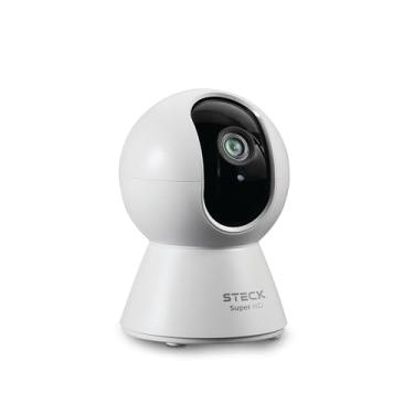 Imagem de Steck, Câmera De Segurança Interna Ptz 360 Super HD (3MP), Wi-Fi, Áudio bi-direcional, Detecção de som e movimento, Visão noturna, Armazenamento Local 128gb, Compatível com Alexa - SMBC3BS1