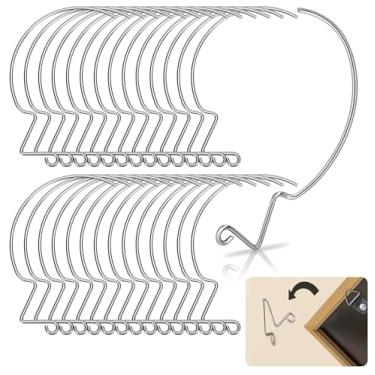 Imagem de 30 ganchos para pendurar quadros super ganchos para pendurar quadros de drywall ganchos de parede resistentes para pendurar imagens, fotos, molduras, plantadores, arte, relógio