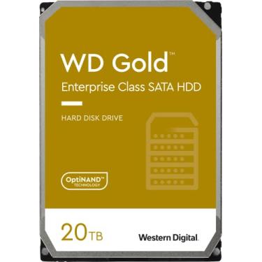Imagem de Western Digital Disco rígido interno WD Gold Classe empresarial SATA 20TB - 7200 RPM, SATA 6 Gb/s, 512 MB de cache, 3,5" - WD202KRYZ