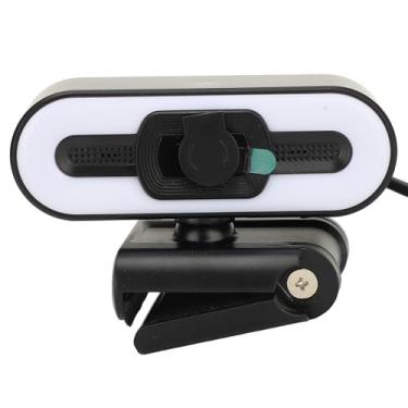 Imagem de Webcam 4K, Câmera USB 3840x2140 para PC Com Microfone Embutido, Luz de Preenchimento Super Brilhante, Função de Beleza Automática, Webcam USB 2.0 para Tela LCD de Computador Laptop