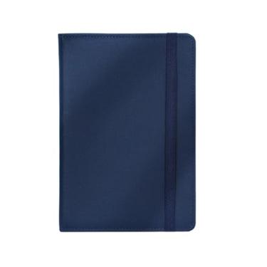 Imagem de Joucien Caderno minimalista criativo para escritório de negócios A5 com alça Ledger-(100 folhas) Padrão de pano-A5 Azul meia-noite