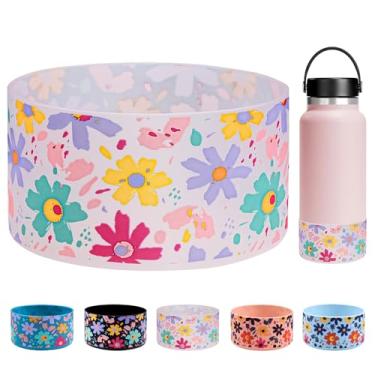 Imagem de HEYSKAY Garrafa protetora de silicone com base para tampa de bota para copo Stanley de 590 a 1180 ml, garrafa de água Hydro Flask de 340 a 680 g. Compatível com todas as garrafas de água com largura inferior de 7,2 cm