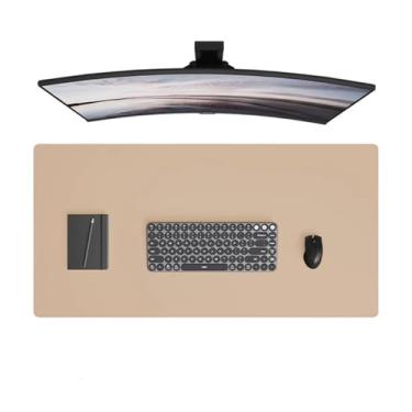 Imagem de HUTALIM Tapete de mouse grande de couro texturizado premium durável base antiderrapante tapete de mouse à prova d'água estendido para esports pros gamer desktop escritório